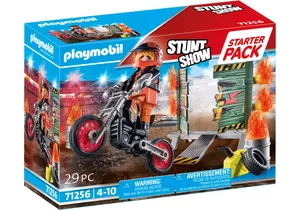 Produktbild von Playmobil 71256  Stunt Show Starter Pack Stuntshow Motorrad mit Feuerwand