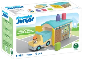 Produktbild von Playmobil 71686 Junior   LKW mit Sortiergarage