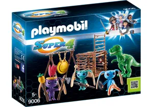 Produktbild von Playmobil 9006  Super 4  Alien-Krieger mit T-Rex-Falle