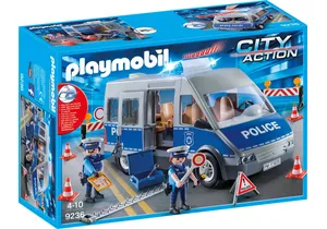 Produktbild von Playmobil 9236  City Action  Polizeibus mit Straßensperre