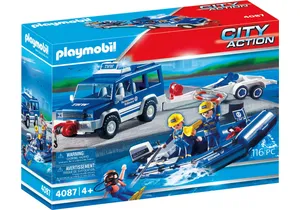 Produktbild von Playmobil 4087  City Action  THW Set mit Jeep, Anhänger und Boot