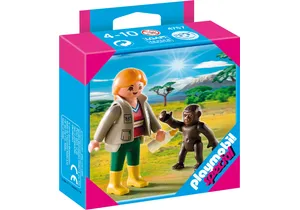 Produktbild von Playmobil 4757    Tierpflegerin mit Gorilla-Baby