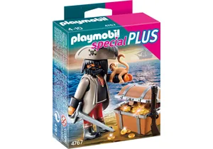 Produktbild von Playmobil 4767  Special Plus  Finsterer Pirat mit Schatztruhe