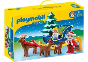 Produktbild von Playmobil 6787 1-2-3   Weihnachtsmann mit Rentierschlitten