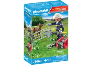 Playmobil 71467 Action Heroes Feuerwehr-Tierrettung