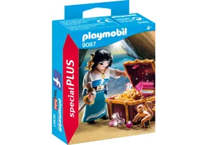 Produktbild von Playmobil 9087  Special Plus  Piratin mit Schatztruhe