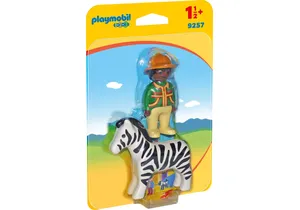 Produktbild von Playmobil 9257 1-2-3   Ranger mit Zebra