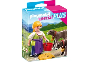 Produktbild von Playmobil 4778  Special Plus  Bäuerin mit Kälbchen