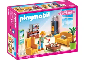 Produktbild von Playmobil 5308  Dollhouse  Wohnzimmer mit Kaminofen