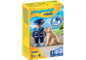 Produktbild von Playmobil 70408 1-2-3   Polizist mit Hund