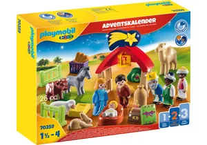 Produktbild von Playmobil 70259 1-2-3  Adventskalender Weihnachtskrippe