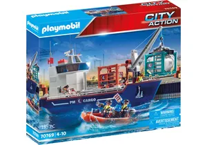 Produktbild von Playmobil 70769  City Action  Großes Containerschiff mit Zollboot