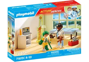 Playmobil 71619 Action Heroes Kinderarzt mit Teddybär