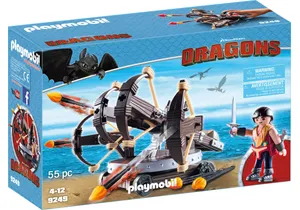 Produktbild von Playmobil 9249  Dragons  Eret mit 4-Schuss-Feuer-Balliste