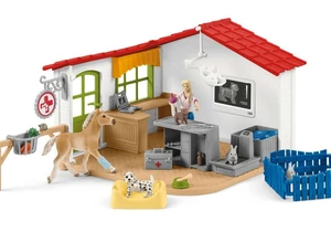 Schleich 42502 Farm World Tierarzt-Praxis mit Haustieren