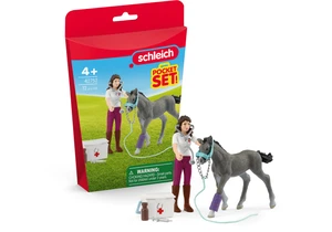 Produktbild von Schleich 42752  Horse Club  Ms Kramer mit Fohlen