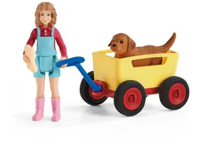 Schleich 42543 Farm World Bollerwagen-Ausflug
