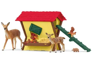 Schleich 42658 Farm World Fütterung der Waldtiere