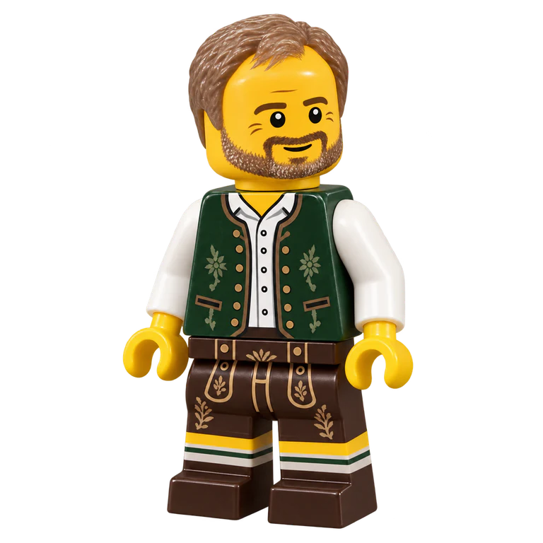 Thorben Keller als Bausteinfigur in Lederhosen